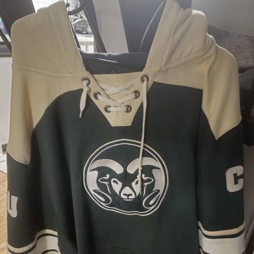 Colosseum Forest Green and Cream Hoodie